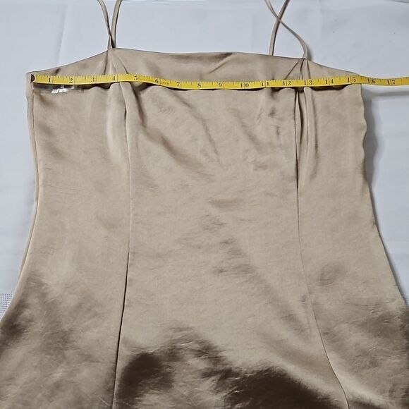 NWT Theory Cami Volume Mesa Crushed Satin Midi dress size 6 - Picture 14 of 16